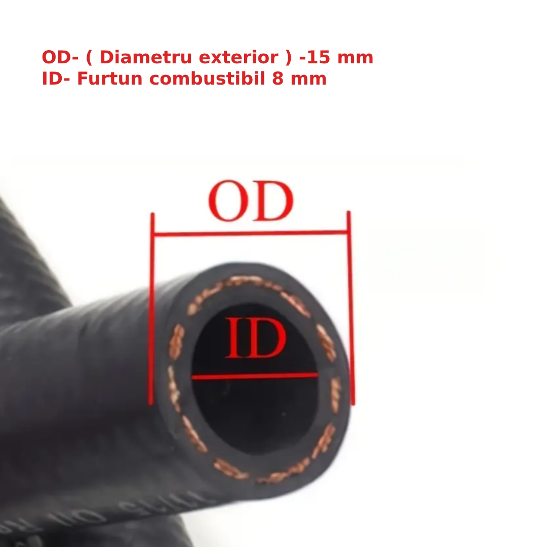 furtun cauciuc cu insertie de 8mm
